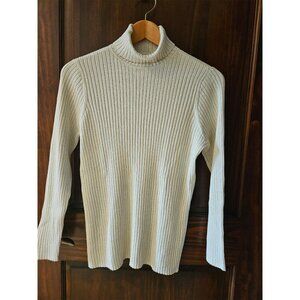 Chico's Cream Turtleneck, Size 2/Large
